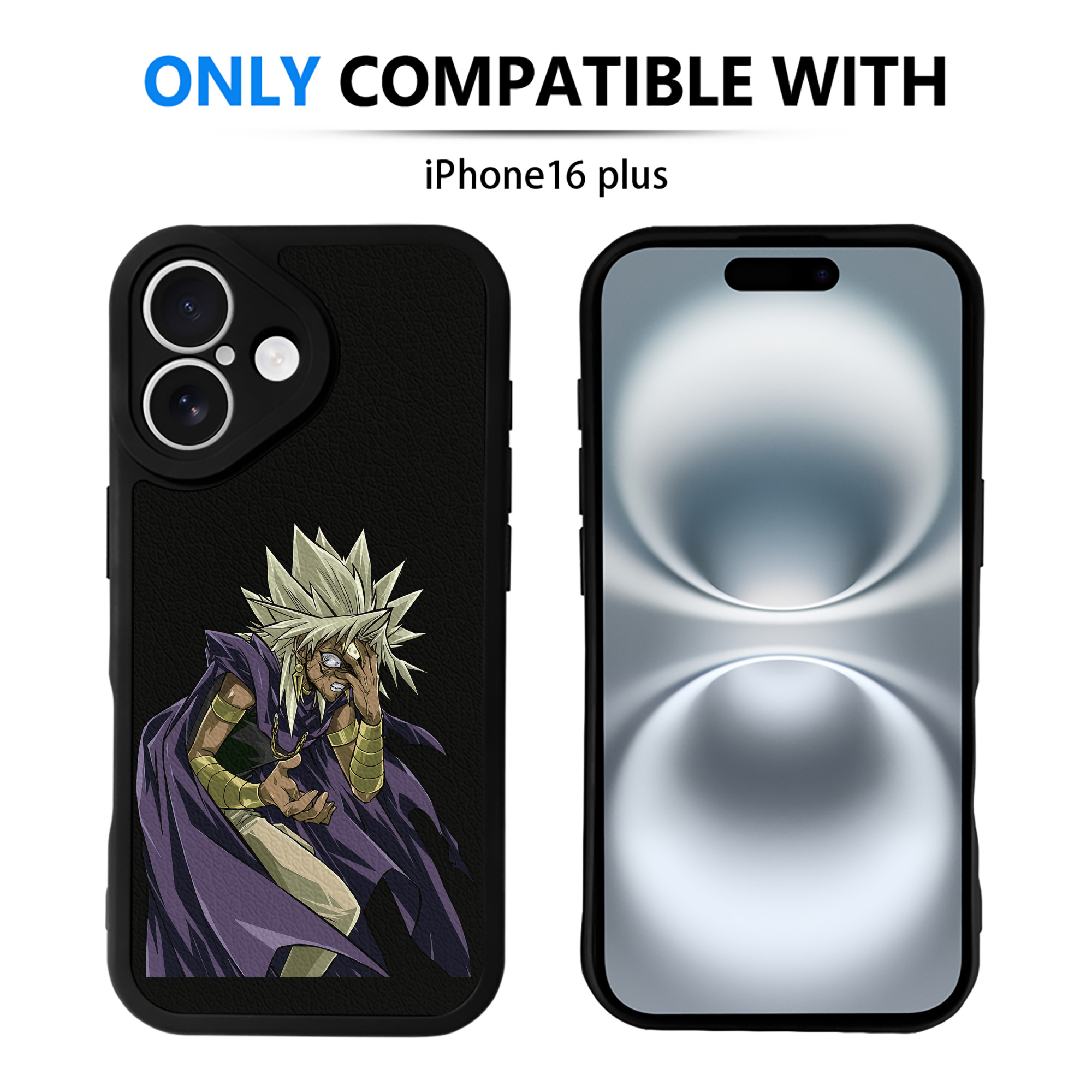 （画像用） 遊☆戯☆王 Yu-Gi-Oh! 【iPhone 16シリーズ対応】シリコンスマホケース（レザー調） 材質：シリコン